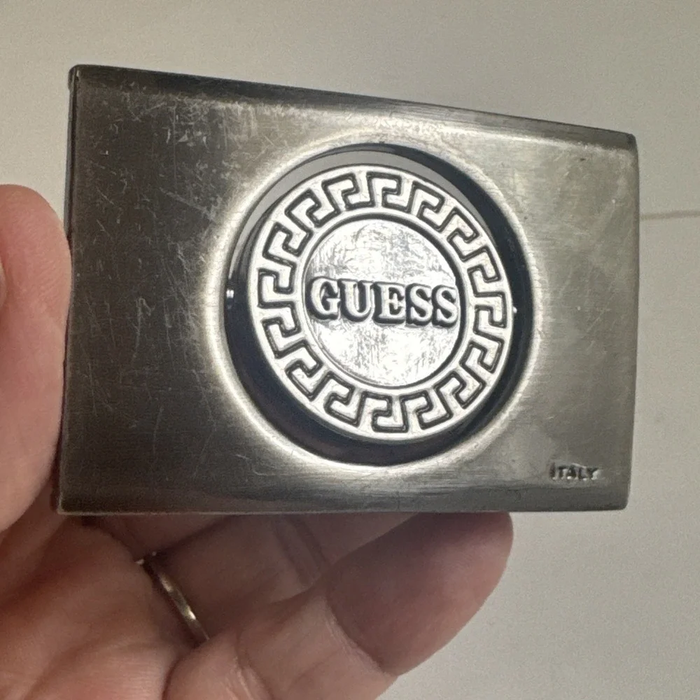 Nike/Guess Belt Buckle Only Reversible Made In Italy Vintage 1.75